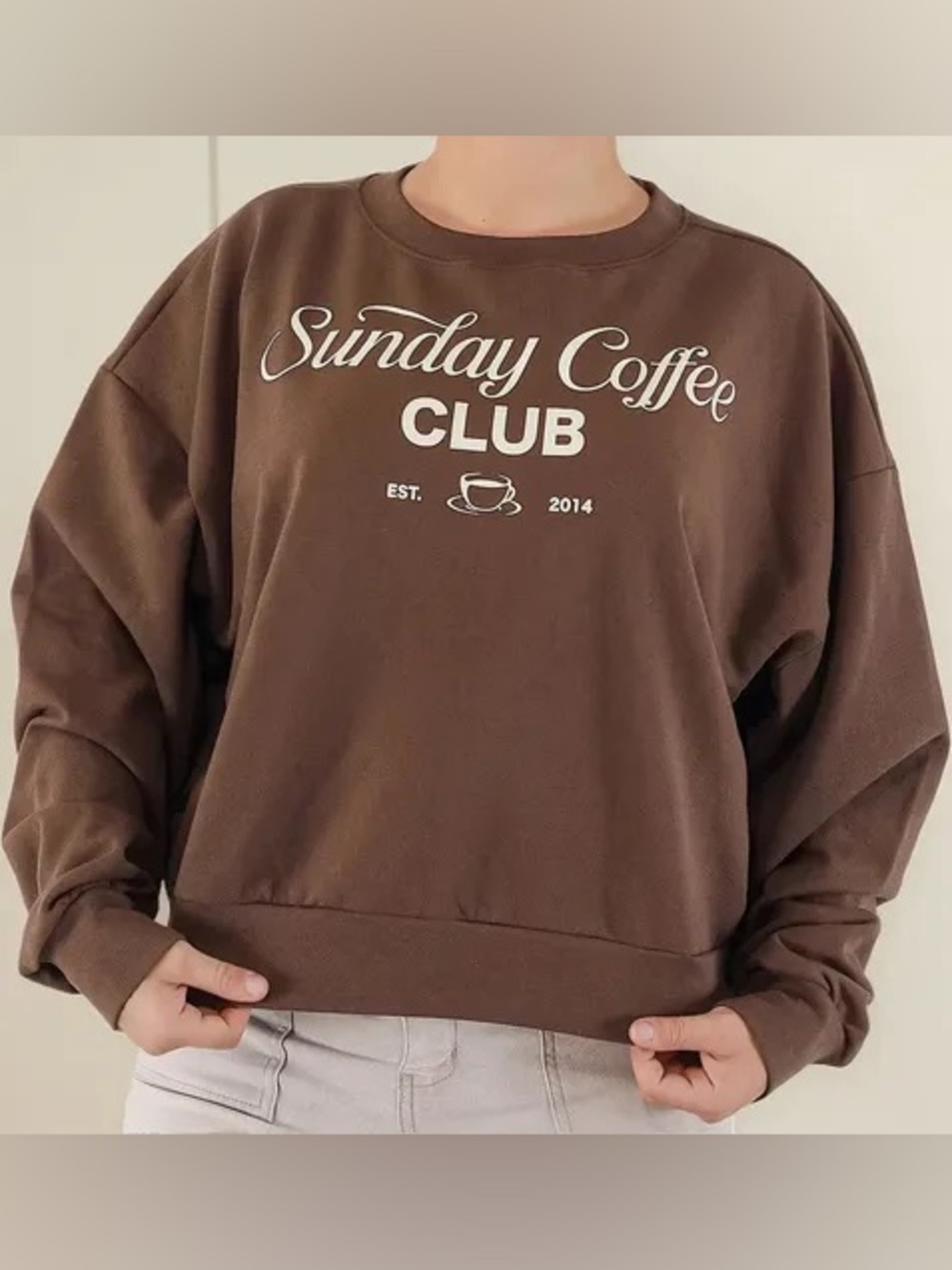 BROWN SUNDAY COFFEE CLUB CREWNECK